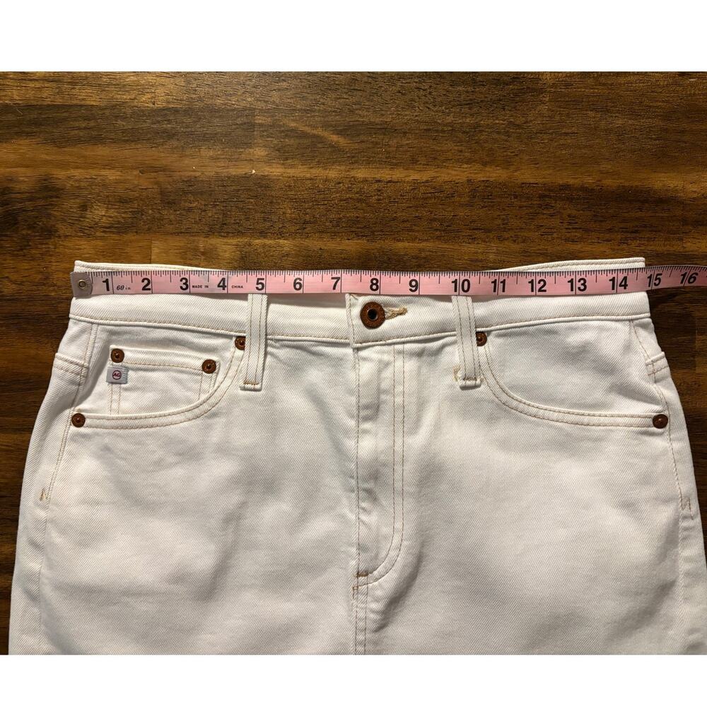 Adriano Goldschmied AG Jeans Women’s 28 Skirt Vera Mini White Denim - Picture 7 of 9